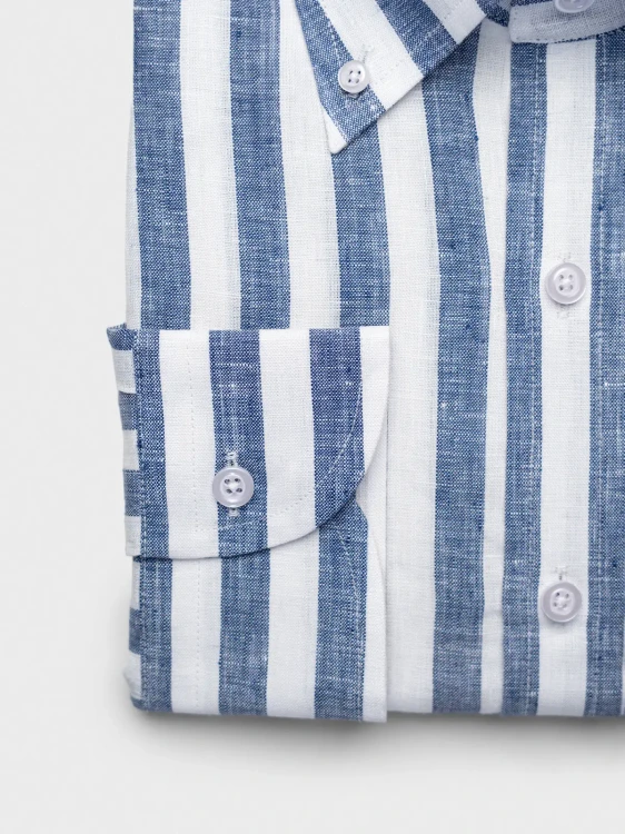 koszula-lniana-paski-button-down-bialo-granatowa-2.webp